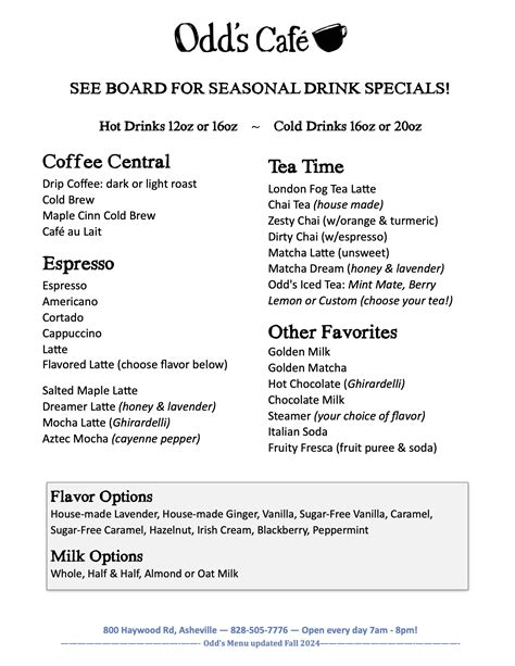 odd price|Odd Cafe Menu .